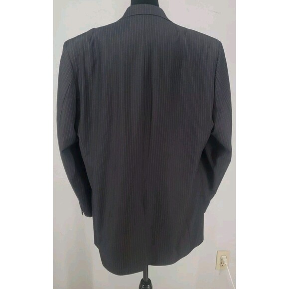 LRL Ralph Lauren Black Pinstripe Blazer Suit Sports Coat 100% Wool Size 44 L - Picture 4 of 9